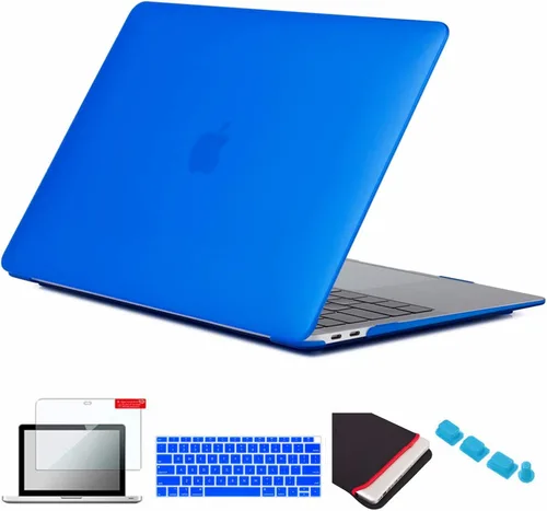 Vista 43 de Pack 5 en 1 de carcasa para MacBook Air, de Se7enline, de plástico duro, tacto suave, con protector de teclado de silicón, protector de pantalla