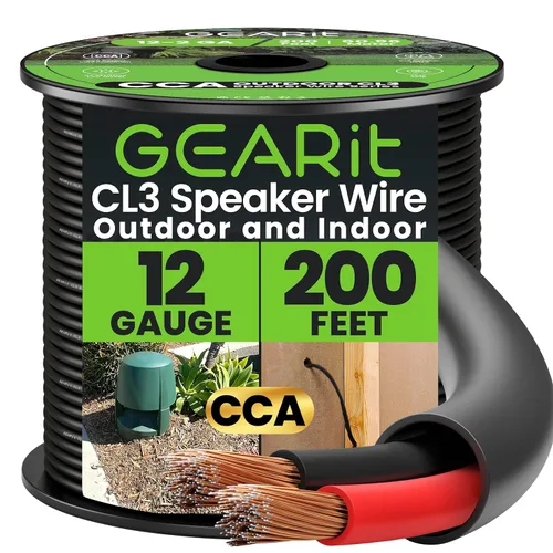 Vista 16 de GEARit Cable de altavoz exterior CL3 clasificado, cable de altavoz calibre 16, cable de altavoz de 100 pies para altavoces exteriores, patio