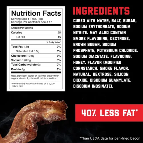 Vista 2 de HORMEL Bacon Toppings - Tocino desmenuzado de madera de manzana, 3 onzas (paquete de 8)