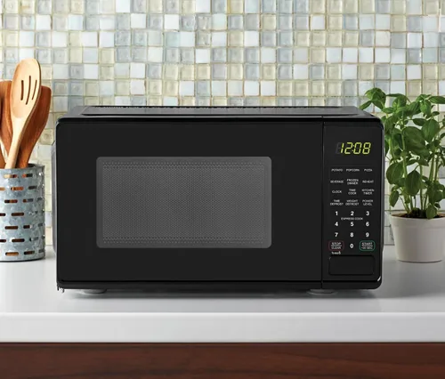 Vista 4 de Horno microondas de 0.7 pies cúbicos, 700 vatios, nuevo (color negro)