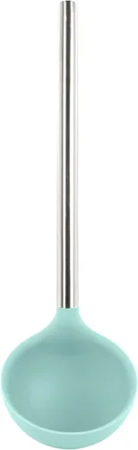 Vista 7 de Tovolo Cucharón de silicona con mango de acero inoxidable para cocinar conservas, servir sopa, ponche de sopa, salsa de guiso, cuchara grande