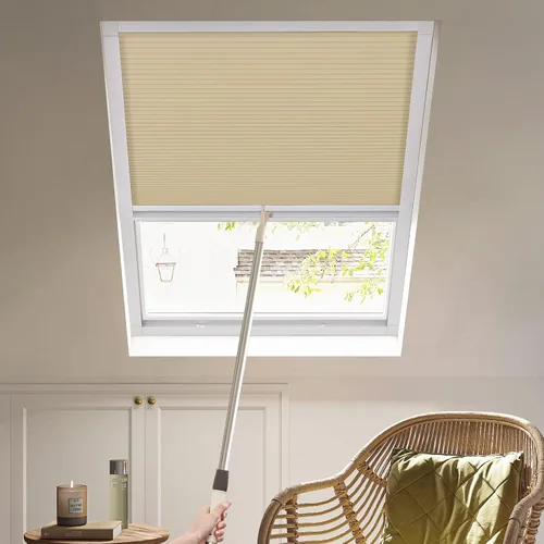 Vista 16 de MiLin Persianas opacas sin cordones para ventanas de techo, planos, diseño actualizado, muy fácil de instalar (100% negro opaco)