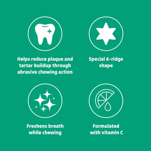 Vista 3 de Marca Yaxa – Wonder Bound - Palitos dentales con sabor a carne de res para perros grandes (más de 30 libras), forma de 6 crestas para control