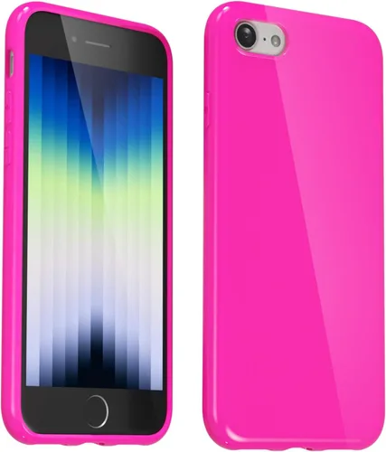 Vista 113 de Svanove para iPhone 7 Plus/ 8 Plus, funda de silicona, de goma suave brillante y gel de jey lindo, funda protectora de plástico simple y lisa