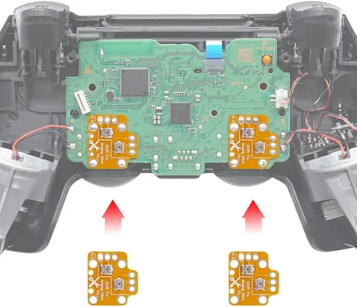 Vista 4 de 2 x Analog Stick Drift Fix Mod Handle Rocker Adjusting Plate Game Handle Joystick Drift Repair Board for PS4 PS5 Xbox One Xbox Series X S Controller