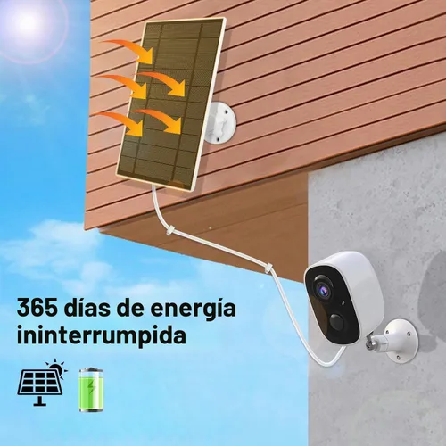 Vista 4 de Panel solar de 6 W 5 V para cámara Wyze al aire libre v1/v2 y batería Cam Pro, puerto micro USB o USB tipo C IP65 impermeable, montaje ajustable