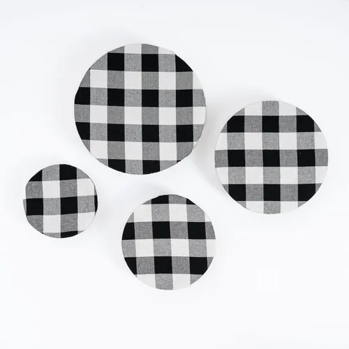 Vista 6 de Fundas elásticas reutilizables para tazones – Juego de fundas para tazones de 100 % tela de algodón para pan de masa madre y tazones para mezclar