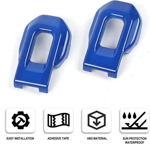 Vista 6 de Hoolcar Cubierta de soportes de cierre de capó para Jeep Wrangler JL JLU 2018-2021 y Gladiator JT 2020-2021, azul