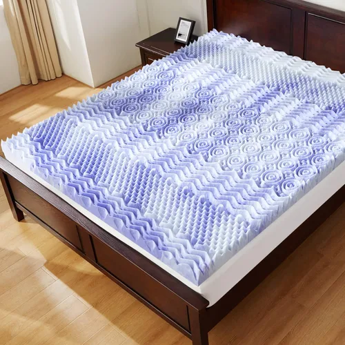Vista 8 de Dreamsmith Cubrecolchón de 3 pulgadas de espuma viscoelástica de 7 zonas, protector de colchón suave para alivio de presión, fabricado con espuma