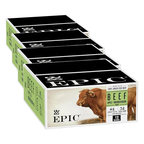 Vista 14 de Epic Barras de tocino y manzana de ternera, Whole30, Paleo Friendly, 12