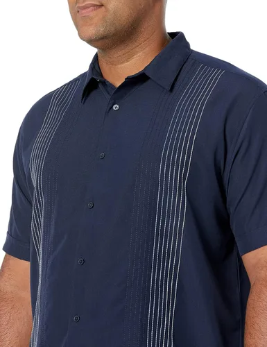 Vista 3 de Cubavera Camisa de manga corta Dobby con botones para hombre talla S - 5X grande y alto