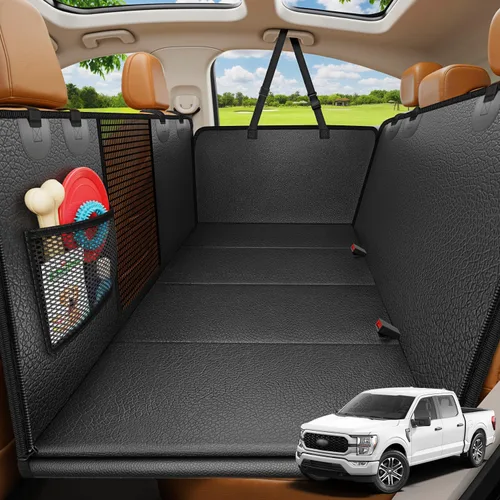 Vista 12 de URPOWER - Funda para asiento de auto para perros, cubierta de asiento para mascotas, hamaca, 100% impermeable, 600D, resistente a los arañazos