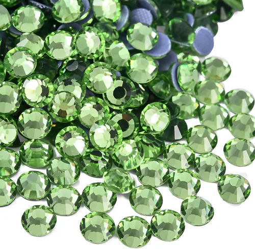 Vista 45 de 2880 diamantes de imitación termoadhesivos de imitación de cristal con parte trasera plana para manualidades, manualidades, ropa, zapatos