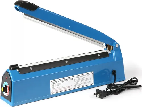 Vista 7 de Sellador térmico de impulso de 8 pulgadas, máquina de polietileno manual para bolsas de plástico PE PP bolsas con agarre adicional de elemento