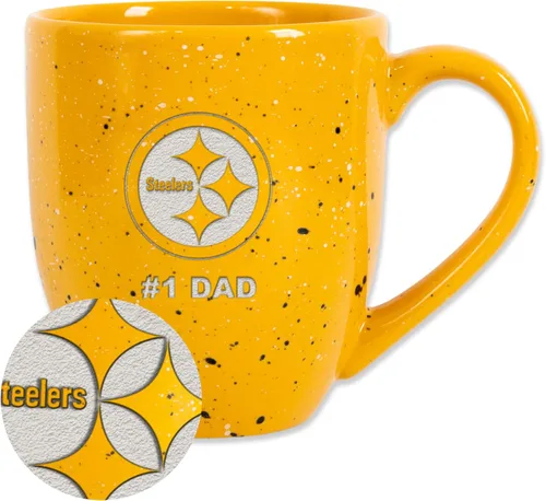 Vista 28 de Rico Industries NFL Football #1 Dad 16 oz Team Color Laser Engraved Ceramic Coffee Mug