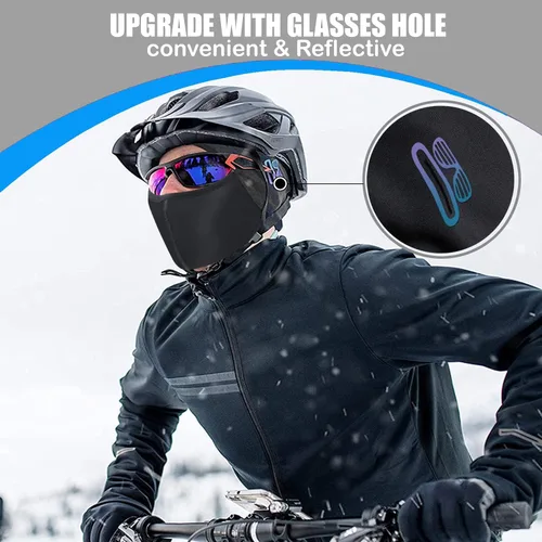 Vista 5 de Gorro térmico de forro polar para hombre y mujer, forro de invierno para esquí, ciclismo, debajo del casco, gorro para correr, calentador térmico