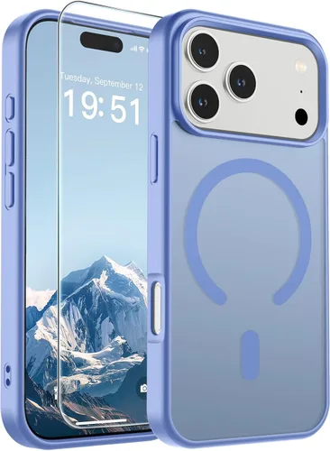 Vista 259 de SUPFINE - Funda magnética para iPhone 14 Pro Max (compatible con MagSafe), (protección contra caídas de grado militar de 10 pies), delgada, Negro