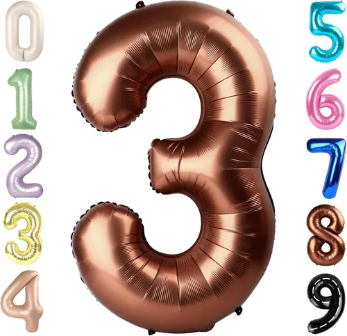 Vista 314 de Globos de números 0 de 40 pulgadas, globos negros de números para números 10, 20, 30, 40, 50, 60, 70, 80, 90, 100, globos de números 10, 20, 30, 40