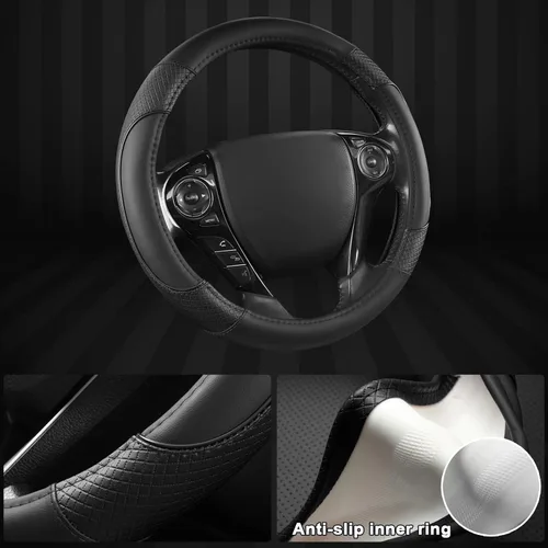 Vista 4 de Cubrevolante GIANT PANDA para Honda Civic (2006-2015), CR-Z, Insight, S2000 (Negro-Tamaño Pequeño)