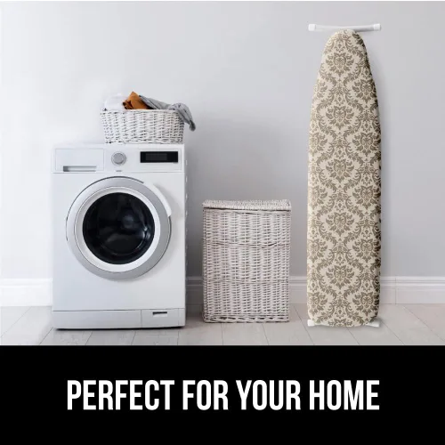 Vista 9 de The Original GORILLA GRIP Funda y almohadilla para tabla de planchar, revestimiento de silicona, acolchado grueso resistente a quemaduras, fundas