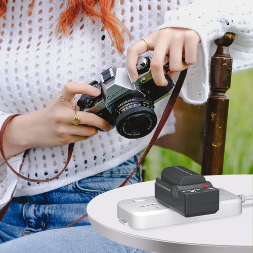 Vista 7 de LP Cargador de batería LP-E6 LP E6N, cargador compatible con Canon EOS 90D, 80D, 70D, 60D, 60DA, 7D Mark II, 7D, 6D Mark II, 6D, 5D Mark IV, 5D Mark