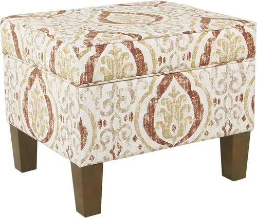 Vista 18 de Homepop Decoración para el hogar K7646-A862 Otomana de almacenamiento rectangular moderna tapizada Otomana con tapa con bisagras