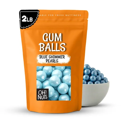 Vista 14 de Bolas de chicle para bufé de dulces y recuerdos de fiesta, 2 libras saborizadas de 1 pulgada, bolas de chicle de boda - Oh! Nuts