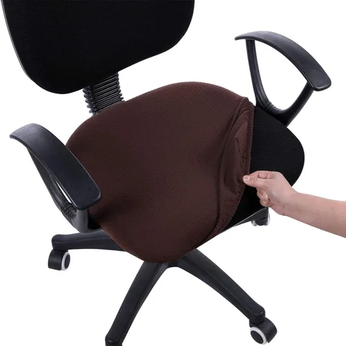 Vista 63 de Smiry Fundas de asiento de silla de computadora de oficina, de jacquard elástico, extraíbles, lavables, antipolvo, protectores de cojín para silla