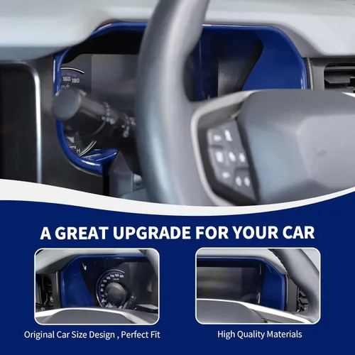 Vista 6 de RAZPOY Para Bronco - Cubierta de tablero de control central compatible con accesorios interiores Ford Bronco 2021-2024, color azul