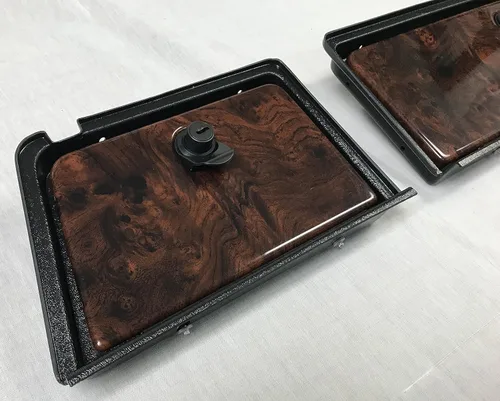Vista 2 de Club Car DS EZ Install - Juego de guantera con cerradura para carrito de golf en grano de madera oscuro