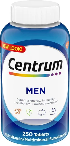 Vista 18 de Centrum Multivitamínico para hombres, suplemento multivitamínico/multimineral con vitamina D3, vitaminas B y antioxidantes, sin gluten, ingredientes