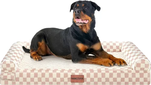 Vista 80 de Cama ortopédica lavable para perros pequeños: cama con cojines de apoyo para perros pequeños y gatos, cama impermeable de espuma tipo caja de Gris