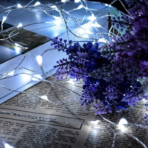 Vista 7 de RUICHEN Guirnalda de 500 luces LED de 165 pies, impermeable, regulable, cadena de luces de luciérnaga con control remoto para Navidad, boda, fiesta