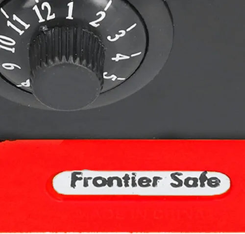 Vista 9 de Caja de ahorro de dinero, cerradura codificada Gran espacio seguro moneda bancos de efectivo para niños para uso diario (rojo)