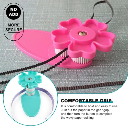 Vista 7 de EXCEART Herramientas de papel Quilling 2 unids crimpadora de papel herramienta de rizado de plástico para manualidades, suministros de quilling