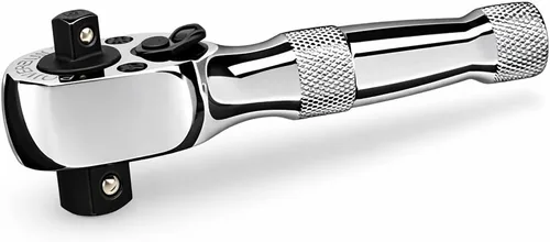 Vista 8 de Powerbuilt Trinquete recortado, llave de trinquete mini de 1/4 pulg, reversible de 72 dientes, para espacios reducidos, de liberación rápida - 940478