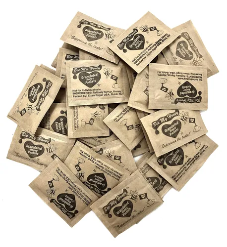 Vista 4 de Bee My Honey - Paquetes de miel granulada pura, 300 paquetes individuales