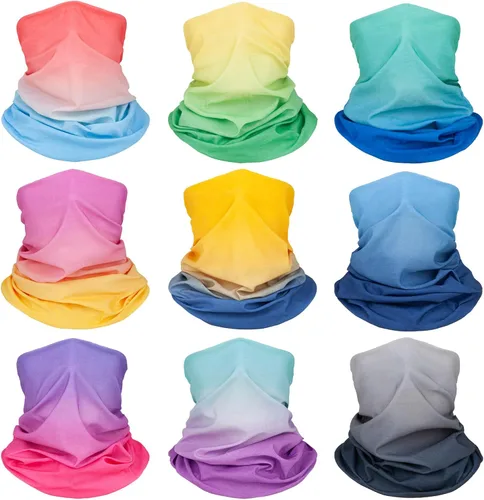 Polaina para el cuello, protección solar, máscara facial para hombres y mujeres, transpirable, para la cabeza, protección contra el polvo Gradiente