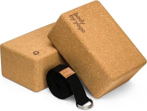 Vista 8 de Cork Yoga Blocks 2 Pack – High Density Non Slip with Select Cork Grain for Chip-Resistant Durability Extra Thick 4” for Support & Stability