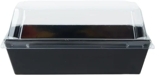 Vista 18 de Restaurantware Matsuri Vision - Bandejas de sushi de 4.7 x 2.5 x 1.4 pulgadas, 100 cajas de embalaje de sushi a prueba de grasa, tapas que se venden
