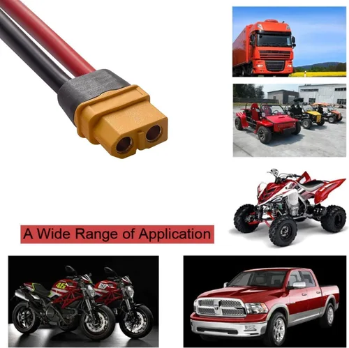 Vista 6 de XT60 a encendedor de cigarrillos para automóvil, encendedor de cigarrillos, cable de extensión XT60 de 12 AWG XT60, cable adaptador compatible