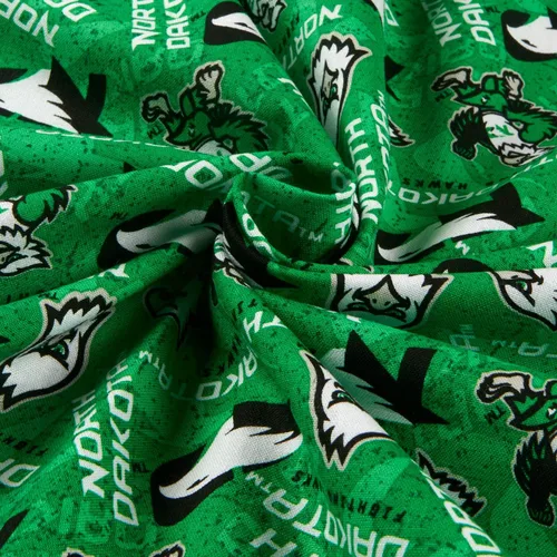 Vista 3 de NCAA Dakota del Norte Fighting Hawks tono sobre tono algodón, tela por yarda