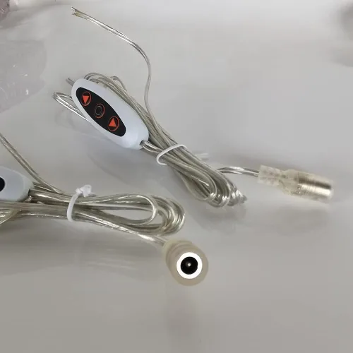 Vista 8 de LED Lighting - Cable de extensión de CC transparente de 6.56 pies, cable de alimentación hembra de 0.217 in x 0.083 in para seguridad de CCTV