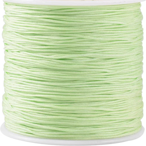 Vista 31 de KONMAY 1 rollo de cuerda de nailon de 150 yardas, trenzado de 0.016 in de nailon Shamballa Macramé/cordón de cuentas, cordón de nudo chino, cuerda