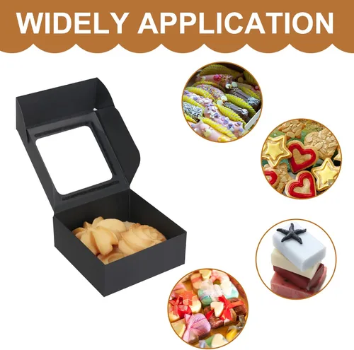 Vista 4 de COTOPHER Caja de jabón, 30 cajas pequeñas de embalaje de jabón de 2.8 x 2.8 x 1.2 pulgadas, mini cajas de papel kraft con ventana para jabón casero