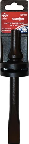 Mayhew Tools 31989HT Cincel neumático frío, etiqueta colgante de 3/4" x 6", acabado de óxido negro