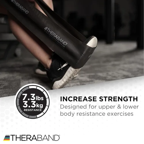 Vista 4 de TheraBand - Juego de bandas elásticas profesionales de resistencia, para ejercicios de cuerpo superior e inferior, terapia física, pilates