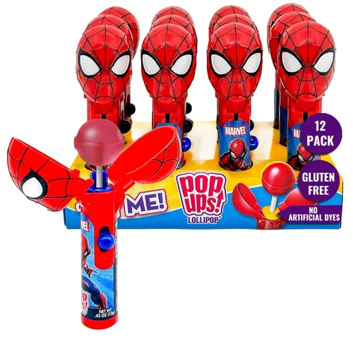 Vista 8 de Pop Ups! Soporte para piruletas de Batman Justice League Estuche coleccionable para piruletas de juguete de Batman Recuerdos de fiesta