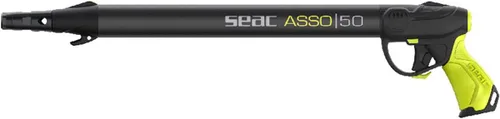 Vista 4 de Seac Asso S/R, Fusil submarino neumático con regulador, mango de goma antiestrés. Hecho en Italia