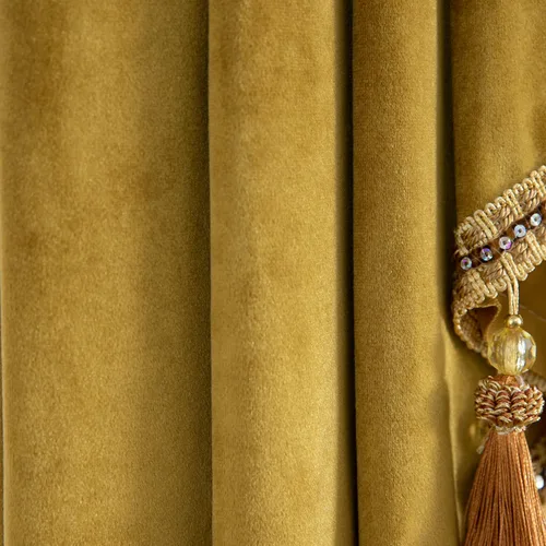 Vista 8 de VOGOL Cenefa de cortinas de terciopelo grueso para dormitorio, cenefas de cascada de lujo con aislamiento térmico dorado para sala de estar formal